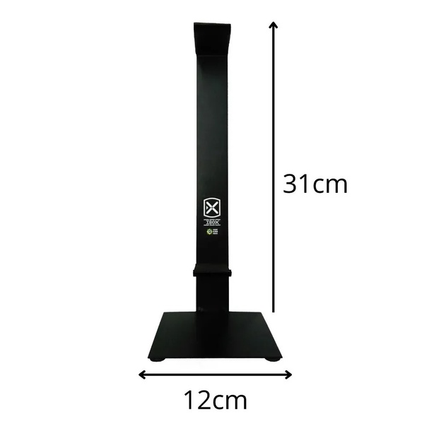 Suporte Fone De Ouvido Headset E 1 Controle Gamer em Aço Preto