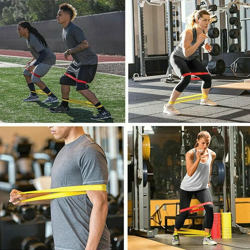 Kit Mini Band 5 Faixas Elásticas de Tensão Muscular