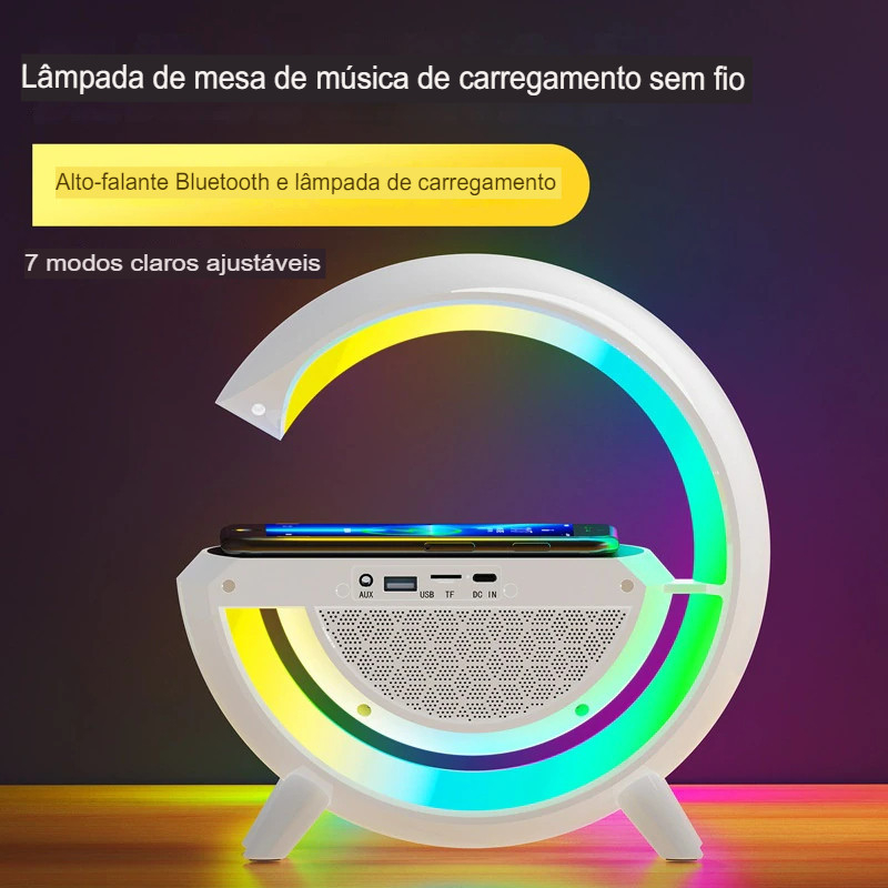 3 em 1 G Speaker Smart Station, Luminária e Caixa De Som E Carregador