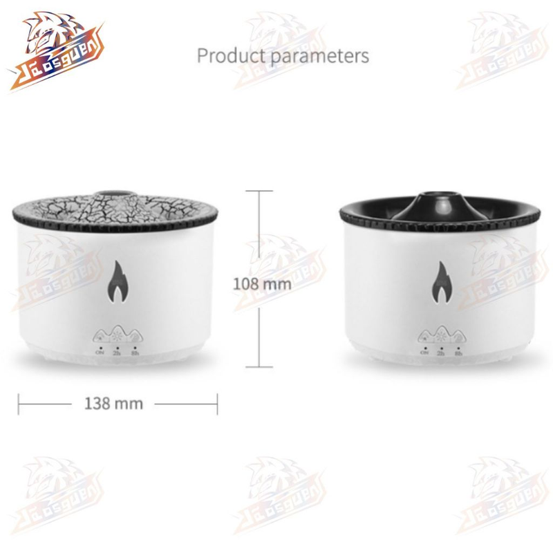 Difusor De Aroma Ambiente Umidificador Ar Óleos Led Vulcão