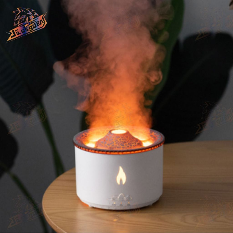 Difusor De Aroma Ambiente Umidificador Ar Óleos Led Vulcão