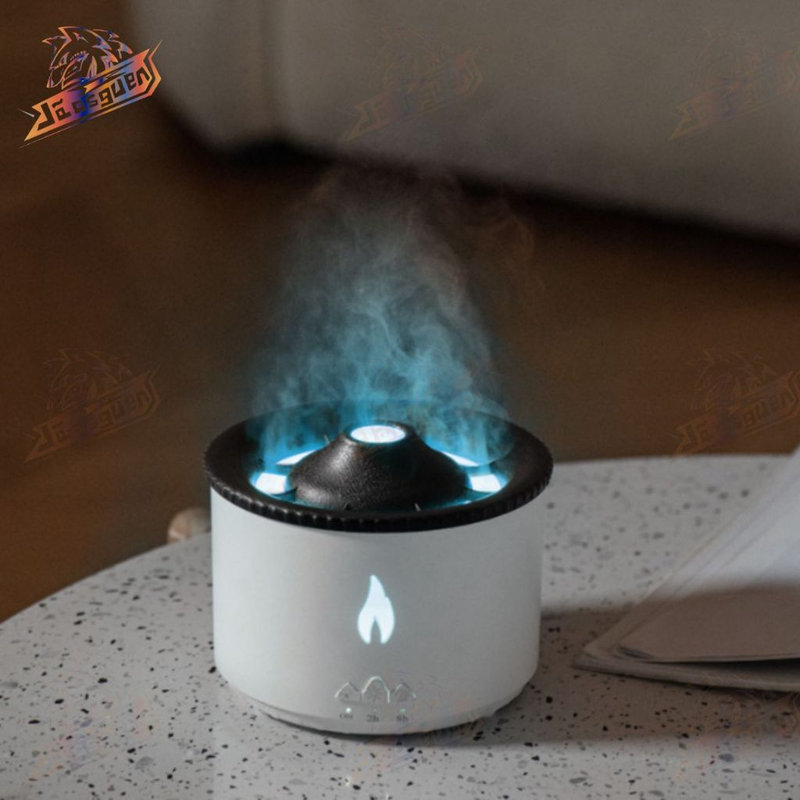 Difusor De Aroma Ambiente Umidificador Ar Óleos Led Vulcão