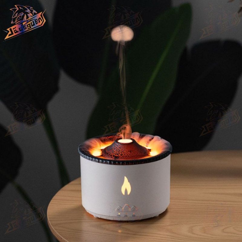 Difusor De Aroma Ambiente Umidificador Ar Óleos Led Vulcão