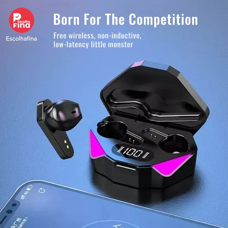 Fone Gamer X15 Bluetooth 5 Sem Fio Estéreo Ultrabaixa Latência para Jogos