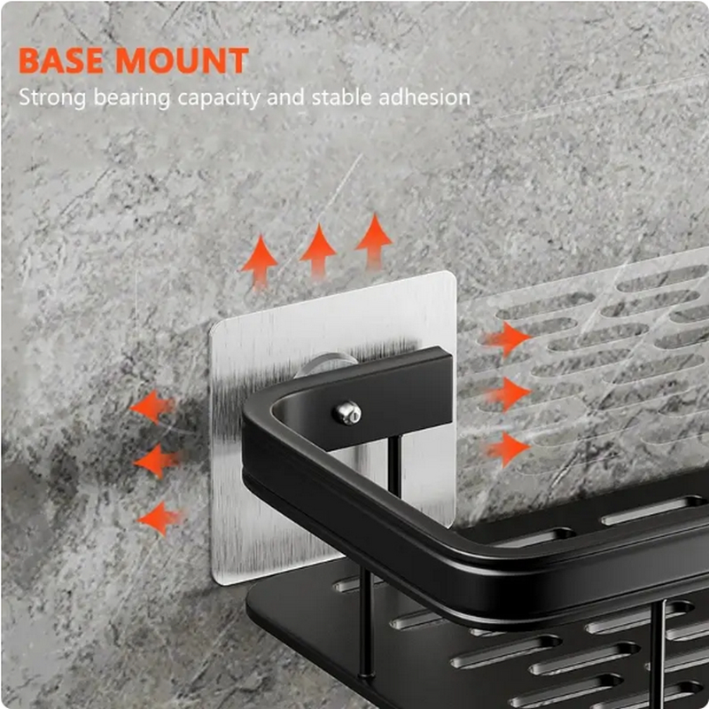 KIT Suporte De Shampoo Organizador Alta qualidade Prateleiras De Banheiro Sem Furo Premium-Space Aluminium ES