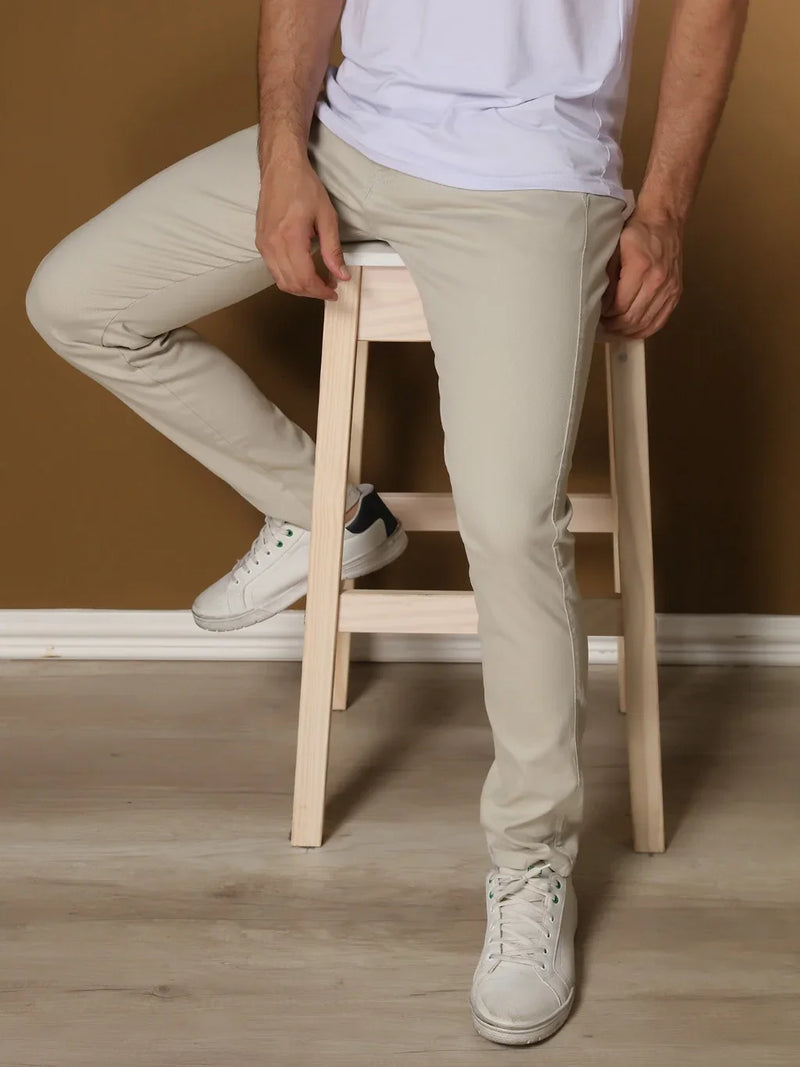 Calças Sarja Masculina Alfaiataria Esporte Fino Bolso Faca Bolso Embutido