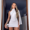 Vestido feminino nula manga moda gringa