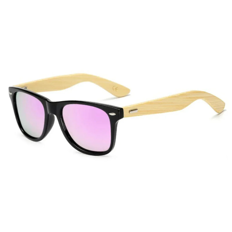 Óculos De Sol Masculino Haste Madeira Bambu