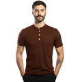 Camisa masculina gola padre manga curta