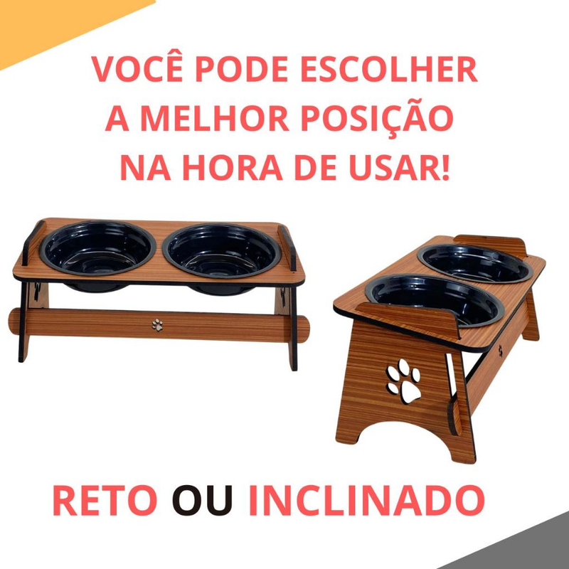 Comedouro Bebedouro Pet Suspenso Para Cães e Gatos Elevado Com TAMPAS