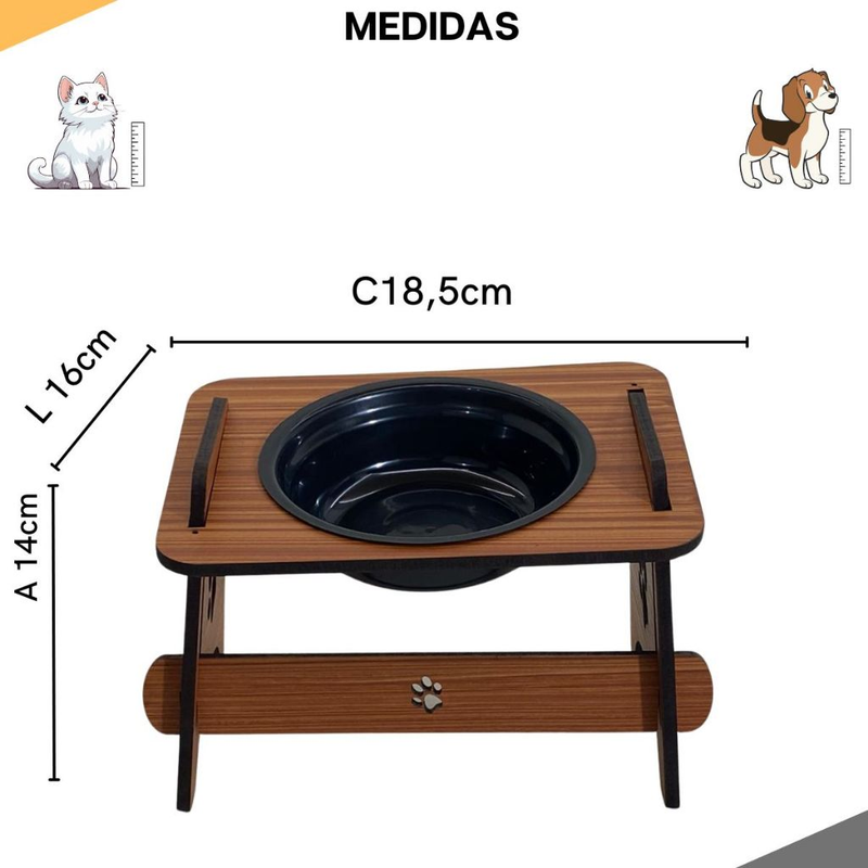 Comedouro Bebedouro Pet Suspenso Para Cães e Gatos Elevado Com TAMPAS