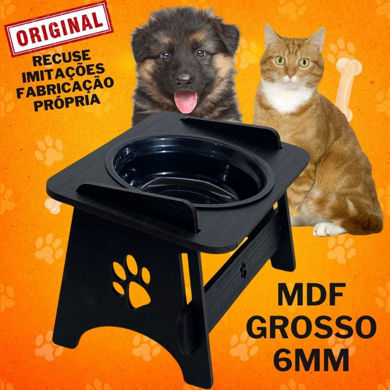 Comedouro/Bebedouro suspenso para cães e gatos