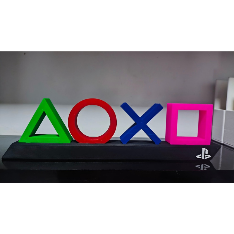 Letreiro gamer PlayStation – Decoração geek 3D para setup