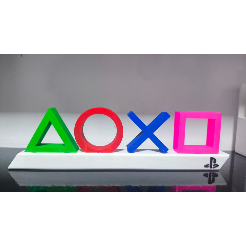 Letreiro gamer PlayStation – Decoração geek 3D para setup