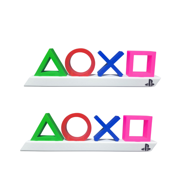 Letreiro gamer PlayStation – Decoração geek 3D para setup