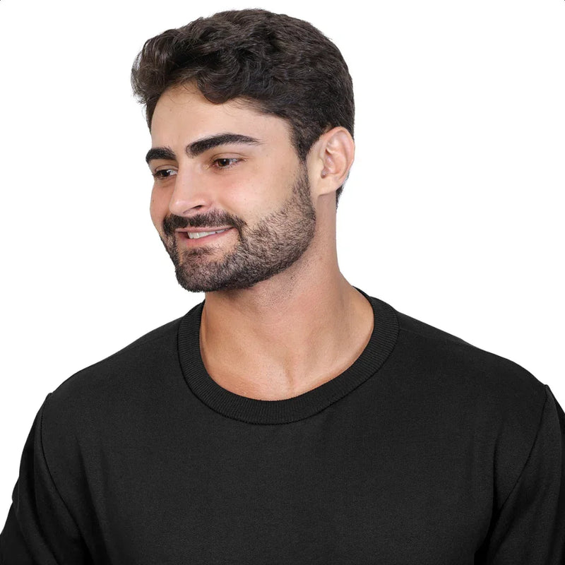 Kit 2 Moletom Careca Gola Redonda Liso Com Ribana Flanelado Casaco Alta Qualidade Preço Imperdível