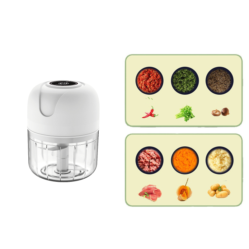 Mini Processador Triturador Sem Fio Elétrico 250ML De Alimentos Para Legumes Alho Gengibre