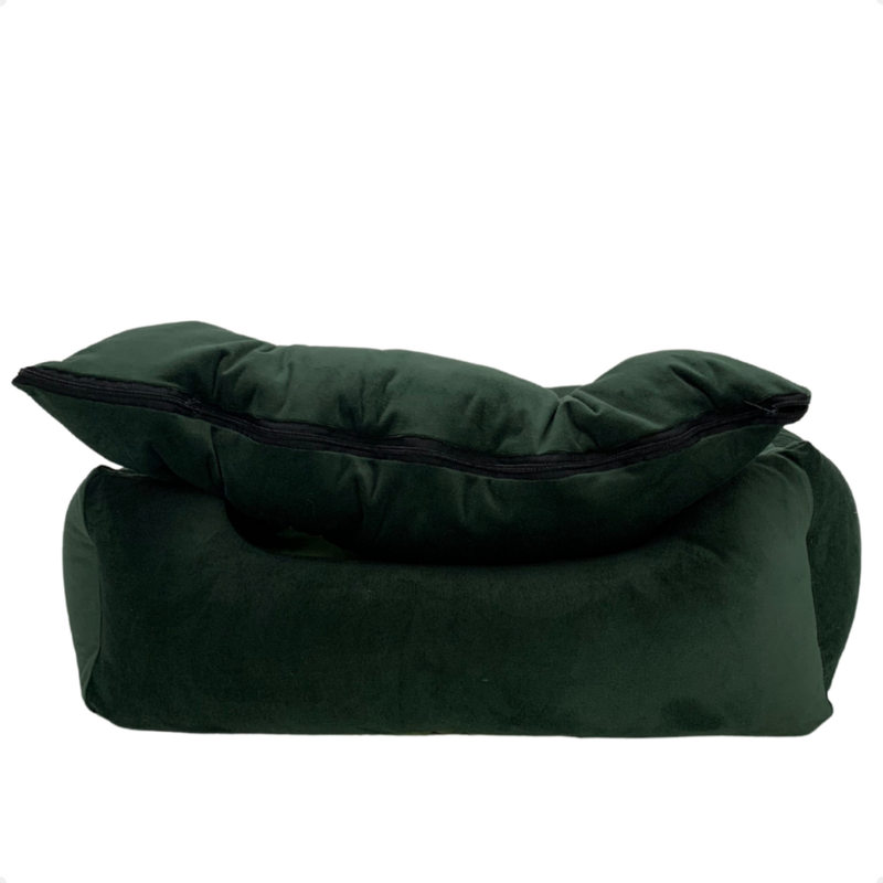 Cama Caminha Pet Suede Enchimento Siliconado e Zíper Removível