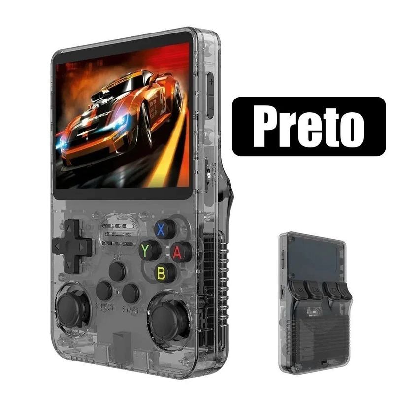 Console Portátil R36S + de 15.000 Jogos Vídeo Game 64g Linux Tela IPS