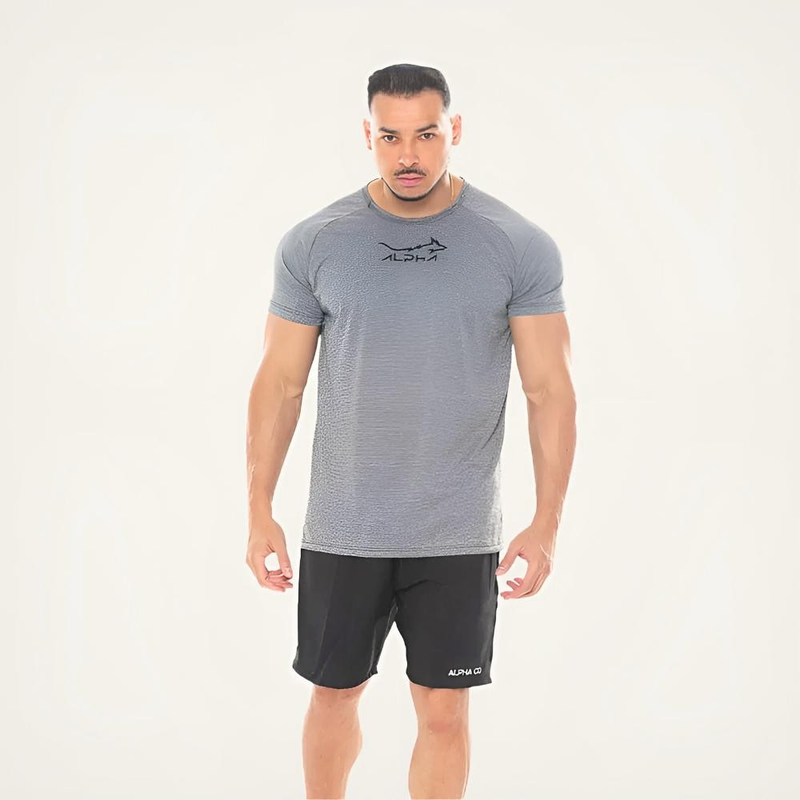 Kit 5 Peças Dry Fit 3 Camisetas e 2 Bermudas Alpha Co