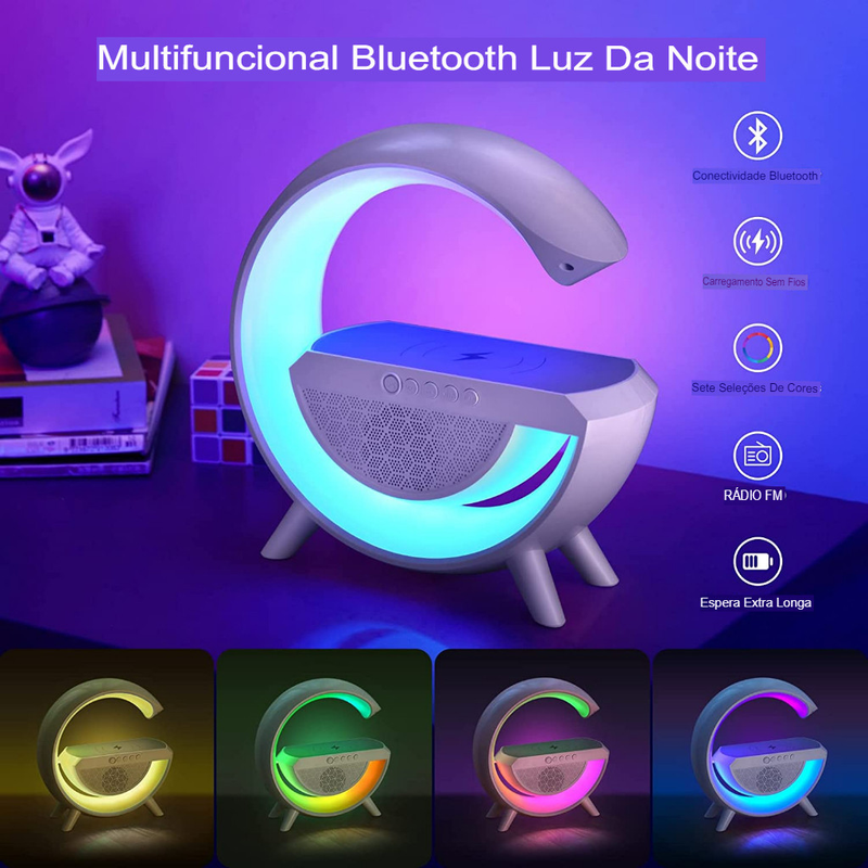 3 em 1 G Speaker Smart Station, Luminária e Caixa De Som E Carregador