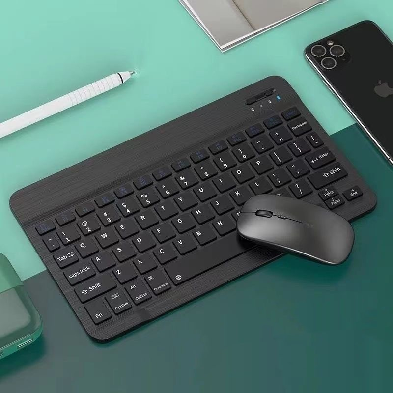 Teclado 10 polegadas com mouse sem fio, bluetooth