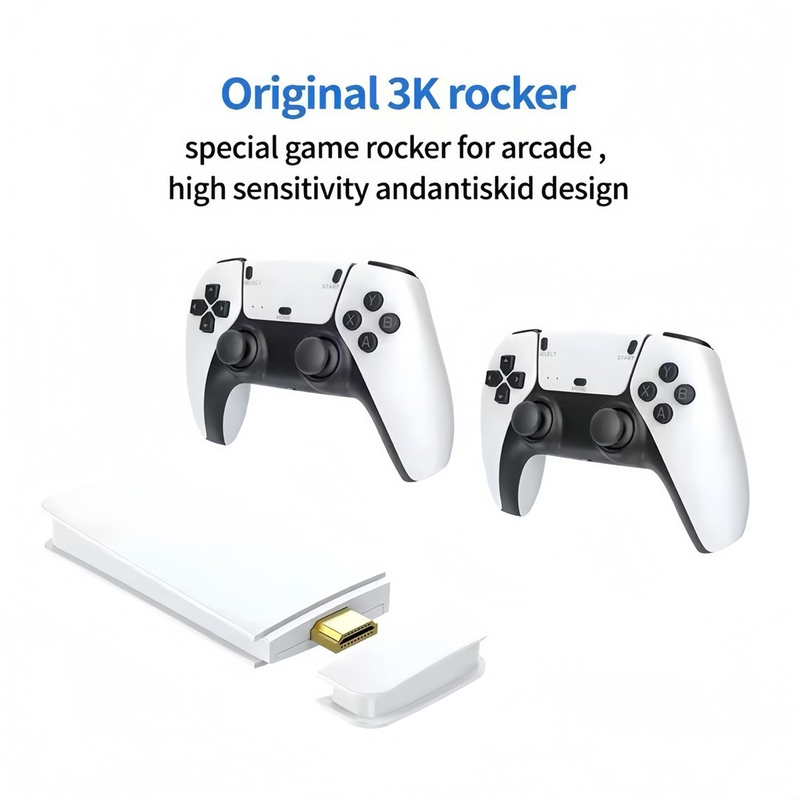 2025 NOVO Vídeo Game Stick M15 Pro 4k 64gb Hdmi Com 2 Controles Se Fio +20mil Jogos