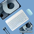 Teclado 10 polegadas com mouse sem fio, bluetooth