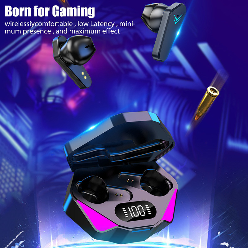 Fone Gamer X15 Bluetooth 5 Sem Fio Estéreo Ultrabaixa Latência para Jogos