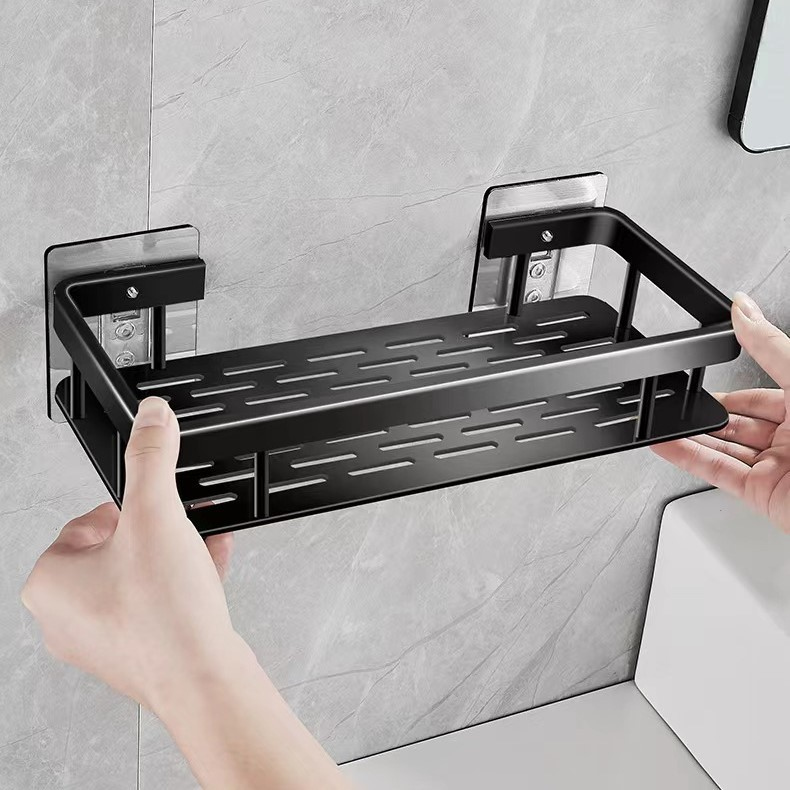 KIT Suporte De Shampoo Organizador Alta qualidade Prateleiras De Banheiro Sem Furo Premium-Space Aluminium ES