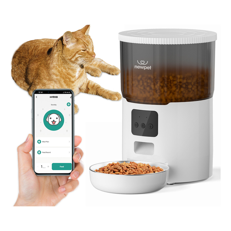 4l Alimentador De Ração Para Cães E Gatos Dispensador Newpet - Bivolt