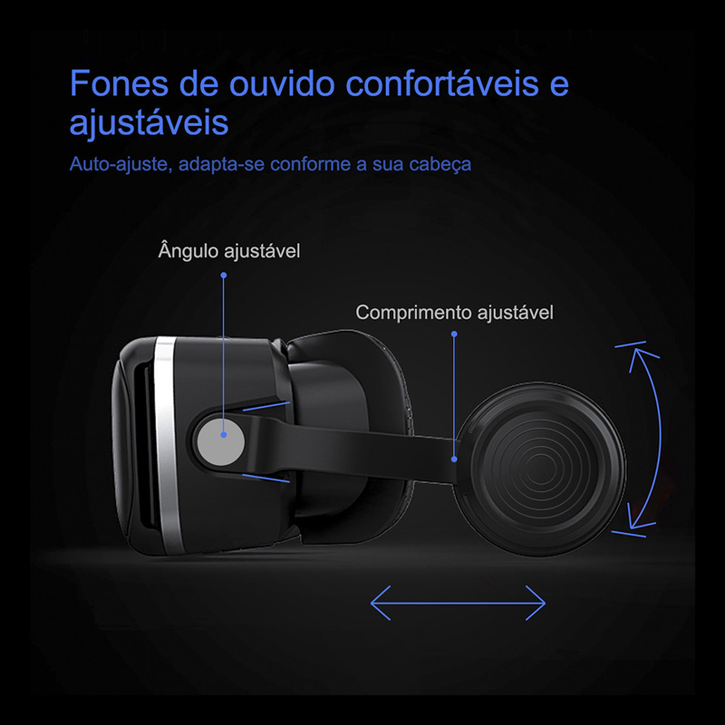 Óculos Vr Realidade Virtual 3d Com Fone De Ouvido E Controle