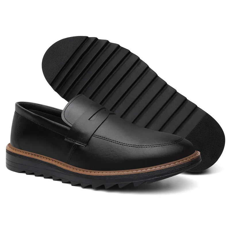 Mocassim Oxford Masculino Slip On Drive Solado Tratorado Moderno Dia Dos Pais Envio Imediato
